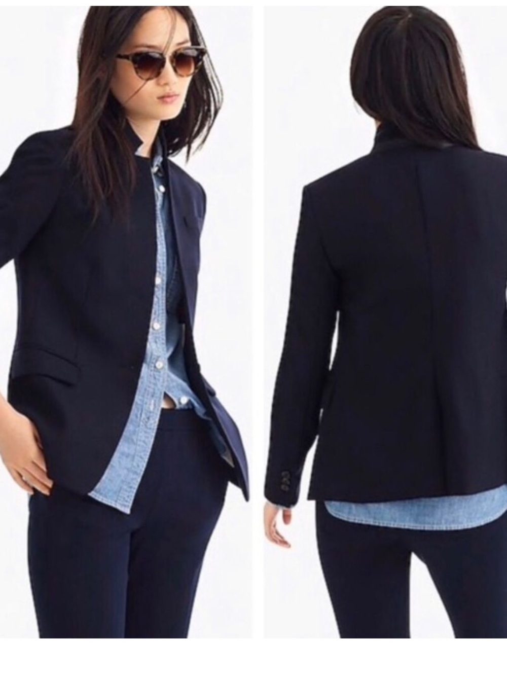 J.Crew Regent Blazer - Navy Wool Flannel 6 - Picture 2 of 6